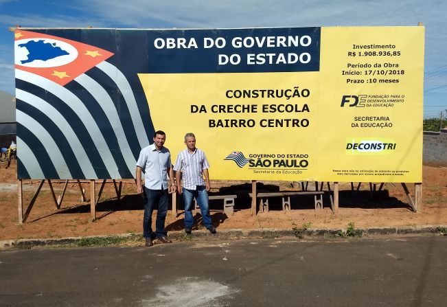 OBRA DA CRECHE ESCOLA ESTÁ A TODO VAPOR